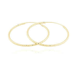 Jvd Pendientes de aro en plata chapada en oro Svle0216Xd5Go40 - Diámetro: 4 Cm 
