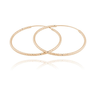 Jvd Pendientes de plata chapada en oro Svle0216Xd5Ro - Diámetro: 5 Cm 