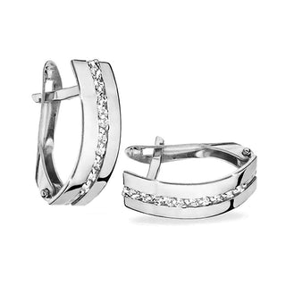 Jvd Pendientes de plata brillantes Svle0649Xh2Bi00 