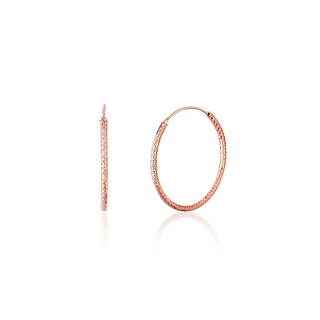 Jvd Pendientes de aro de bronce realizados en plata Svle0204Xd5Ro - Diámetro: 4 Cm 