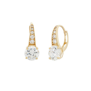 Jvd Pendientes chapados en oro con circonitas transparentes Svle0974Xh2Go00 