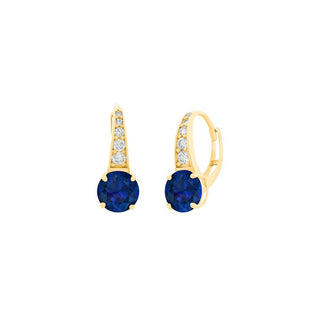 Jvd Pendientes chapados en oro con circonitas transparentes y azules Svle0974Xh2Gm00 