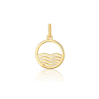 Jvd Colgante con el signo de Acuario chapado en oro Svlp1080X61Govo 