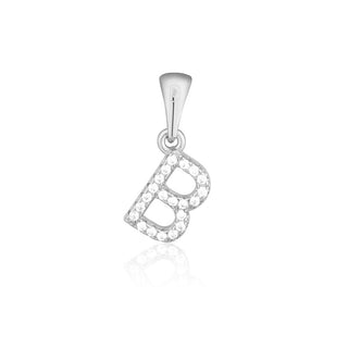 Jvd Colgante de plata con circonitas letra "B" Svlp0948Xh2Bi0B 