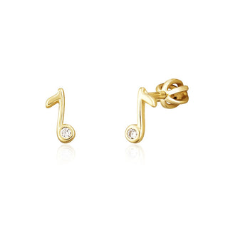 Jvd Pendientes Nota Da Bambina chapados en oro con circonitas Svle1825Xh2Gosr 