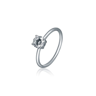 Jvd Elegante Anillo De Plata Con Zirconia Svlr1129X61Bi - Circunferencia: 54 Mm 