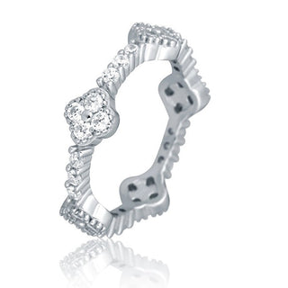 Jvd Anello Argento Zirconi SVLR1156XH2BI Circuito 56 mm — Anello