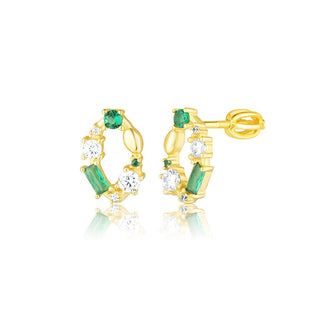 Jvd Piedras Divertidas Chapadas en Oro con Circonitas Svle0827Sh2Gz00 