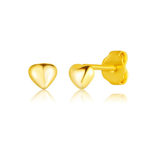 Jvd Pendientes pequeños chapados en oro Corazones Svle3264Xf3Go00 