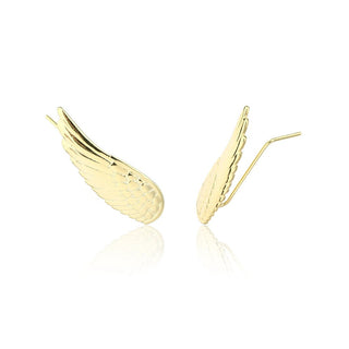 Jvd Pendientes Alargados Chapados en Oro Angel Wings Svle3409Xj6Go00 