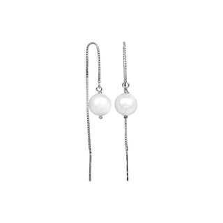 Jwl Luxury Pearls Pendientes de gancho de plata con perla blanca Jl0204 