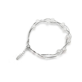 Jwl Luxury Pearls Pulsera Delicada Con Perlas Blancas Auténticas Jl0174 