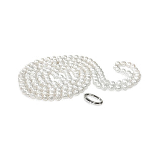 Jwl Luxury Pearls Collar largo de perlas blancas auténticas Jl0076 