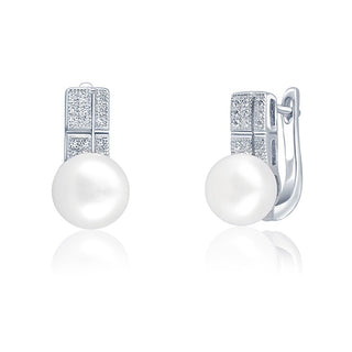 Jwl Luxury Pearls Pendientes preciosos con perla auténtica y circonitas Jl0644 