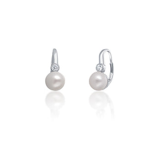 Jwl Luxury Pearls Deliciosos Pendientes De Plata Con Auténtica Perla Blanca Jl0673 