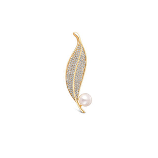 Jwl luxury pearls Spilla Con Perle Luminose Leaflet Jl0700 — Spilla