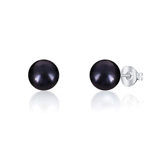 Jwl Luxury Pearls Pendientes de botón elaborados con auténticas perlas negras Jl0707 