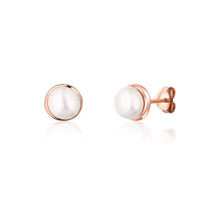 Jwl Luxury Pearls Pendientes chapados en oro con perla de río Jl0736 