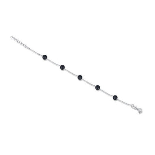Jwl Luxury Pearls Delicada Pulsera Con Perlas Negras Jl0753 