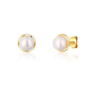 Jwl Luxury Pearls Pendientes Chapados en Oro con Perla de Río Jl0735 