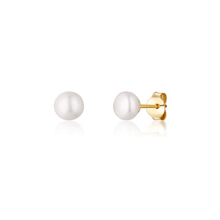 Jwl Luxury Pearls Pendientes chapados en oro amarillo con perlas de río auténticas Jl0767 