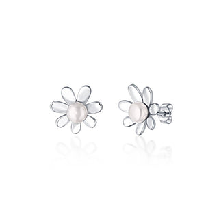 Jwl Luxury Pearls Pendientes Graciosos Con Verdaderas Perlas De Río Flowers Jl0774 