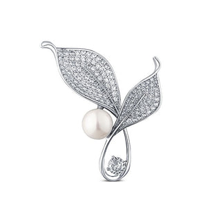 Jwl Luxury Pearls Broche de perlas luminosas con cristales 2In1 Tickets Jl0818 