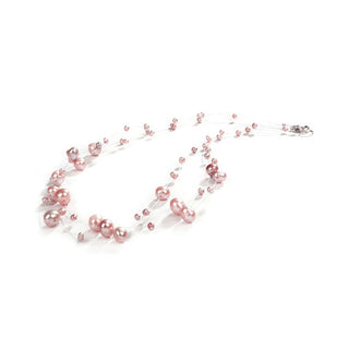 Jwl Luxury Pearls Collar de Perlas Rosas Auténticas Levitantes Jl0826 