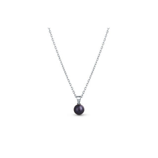 Jwl Luxury Pearls Collar de plata con auténtica perla negra Jl0836 (Cadena, Colgante) 