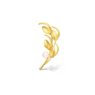 Jwl Luxury Pearls Broche de Perlas Auténticas 2 En 1 Chapada en Oro Jl0843 