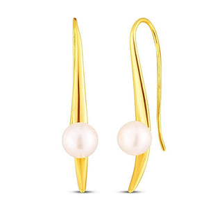 Jwl Luxury Pearls Elegantes pendientes chapados en oro con perlas Jl0856 
