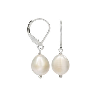 Jwl Luxury Pearls Pendientes De Plata Con Perla Blanca Derecha Jl0148 