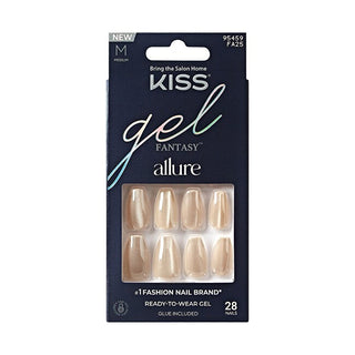 Kiss Gel Fantasy Allure Unghie In Gel Moonbeam 28 pezzi — Unghie Finte