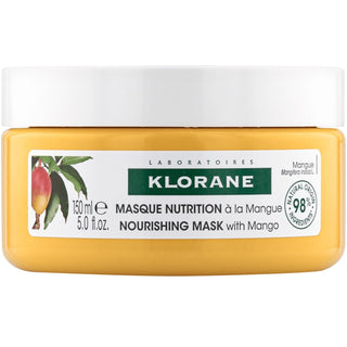 Klorane Nærende hårmaske til tørt og beskadiget hår Mango (Nærende maske med Mango-smør) 150 Ml 