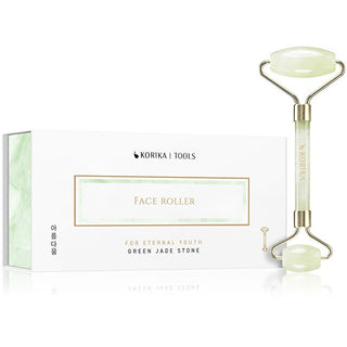 Korika Rullo Per Massaggio Facciale In Giada Verde — Rullo massaggio viso