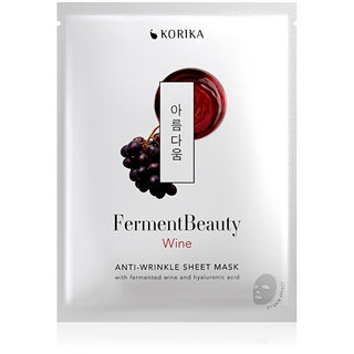 Korika Mascarilla de Tejido Antiedad Fermentbeauty Wine (Mascarilla de Tejido Antiarrugas) 20 G 