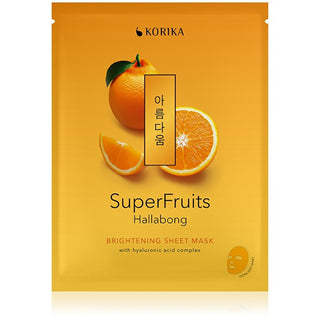 Korika Superfruits Hallabong Maschera Illuminante in Tessuto 25 g — Maschera Viso