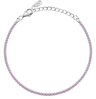 La Petite Story Pulsera Tennis de Plata con Circonitas Rosa Plata Lps05Awv32 