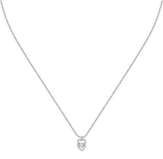 La Petite Story Collar de Plata Doble Corazón con Circonitas Plata Lps10Awv01 