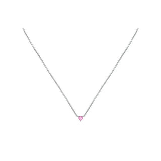 La Petite Story Collar de plata con corazón rosa plata Lps10Awv16 