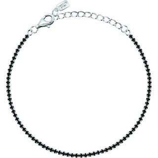 La Petite Story Pulsera Tennis de Plata con Circonitas Negras Plata Lps05Awv66 