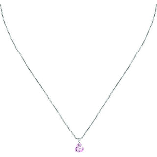 La Petite Story Delicado Collar de Plata con Corazón Rosa Plata Lps10Awv33 