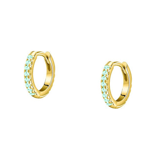 La Petite Story Anillos chapados en oro con circonitas azules plata Lps01Awv35 