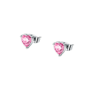 La Petite Story Pendientes de acero con corazón y cristal Lps01Ayq124 