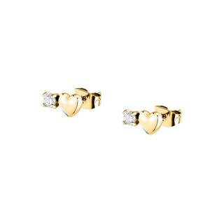 La Petite Story Pendientes largos chapados en oro Corazones Lps01Ayq128 