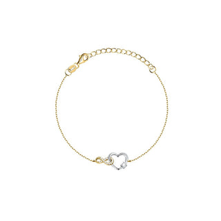 La Petite Story Wunderschönes zweifarbiges Infinity- und Herz-Armband Silber Lps05Awv77 