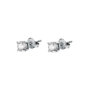 La Petite Story Pendientes de botón de acero con cristal Lps01Ayq127 