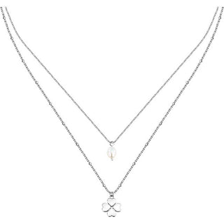 La Petite Story Collar de mujer chapado en oro con trébol de cuatro hojas Friendship Lps10Arr108 
