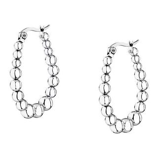 La Petite Story Pendientes circulares de moda de acero Pendientes Lps01Ayq136 