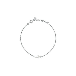 La Petite Story Pulsera de plata con perlas artificiales Plata Lps05Awv88 
